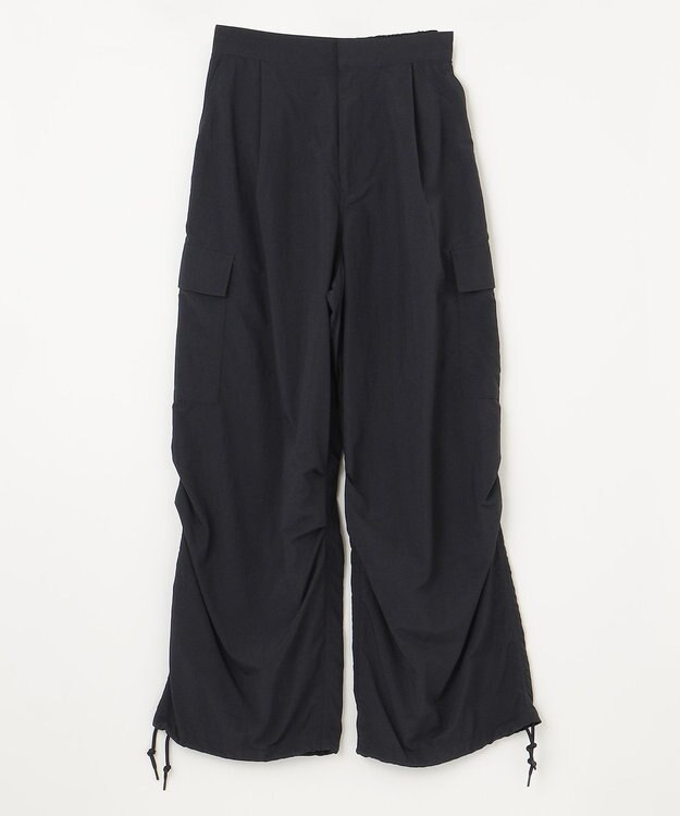 NAVE 【ReNAVE・洗える/撥水加工/接触冷感/UVケア/セットアップ】ナイロンタスラン カーゴパンツ ブラック系