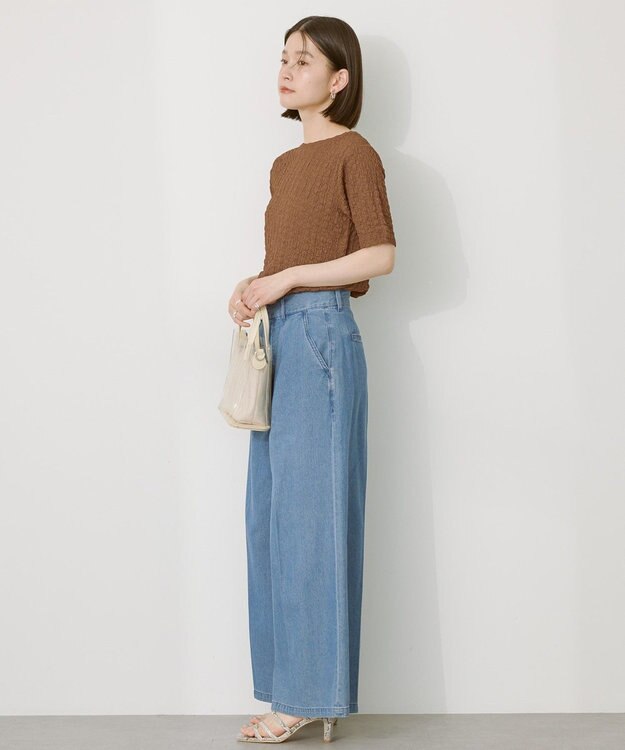 AMERICAN HOLIC ぽこぽこ半袖Tシャツ Brown