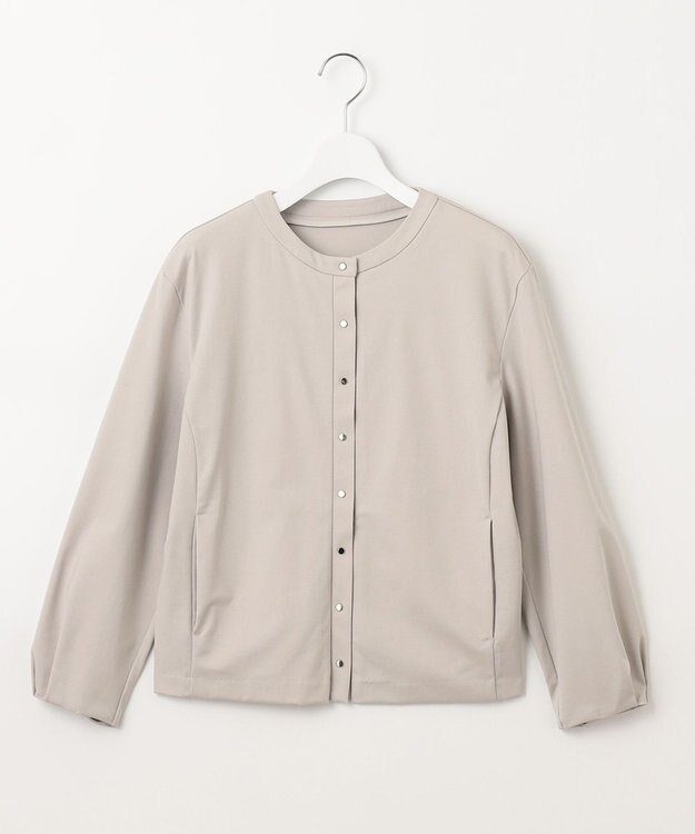 J.PRESS LADIES L 【洗える】Hari-Puru jersey カーディガン ライトグレー系