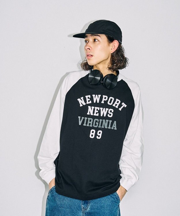 WEGO 【ユニセックス着用ITEM】ラグラングラフィックBIGロンT ブラックその他