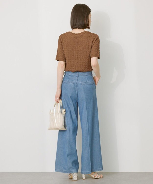 AMERICAN HOLIC ぽこぽこ半袖Tシャツ Brown