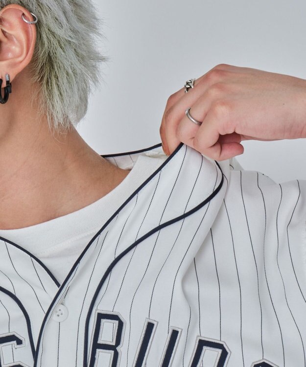 WEGO 【ユニセックス着用ITEM/MLサイズ展開】ベースボールシャツ（SS） ホワイト