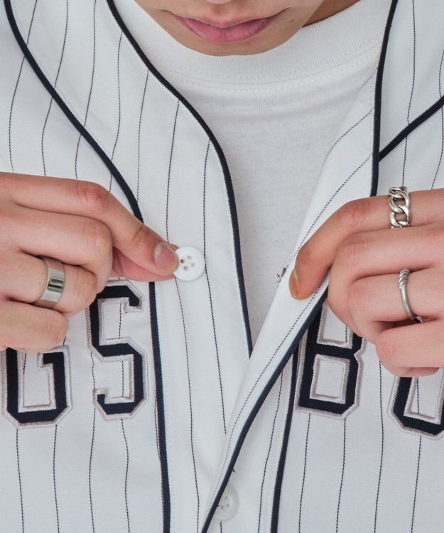 WEGO 【ユニセックス着用ITEM/MLサイズ展開】ベースボールシャツ（SS） ホワイト