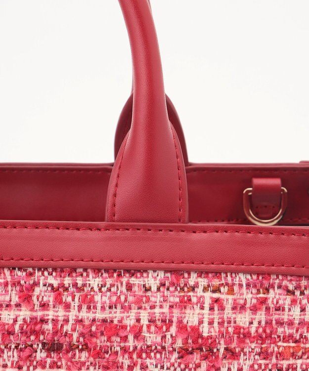 TOCCA CAMELOT TWEED BAG ツイードバッグ レッド系