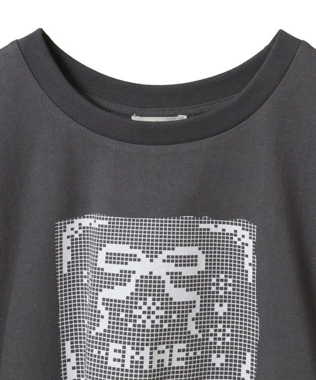 earth music&ecology アソートロマンティックグラフィックＴ Dark Gray