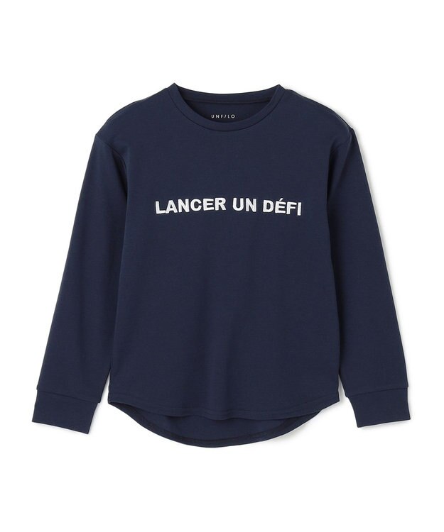 UNFILO 【110-150cm】選べるアソート ロゴロンT(UNISEX) [刺繍ロゴ]ネイビー