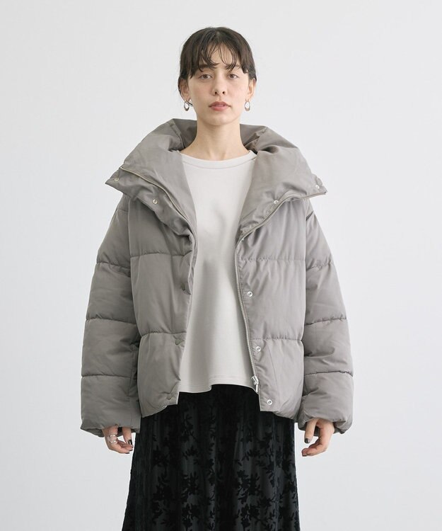 AMERICAN HOLIC リサイクル軽ポカ撥水加工スタンドショートコート Mocha