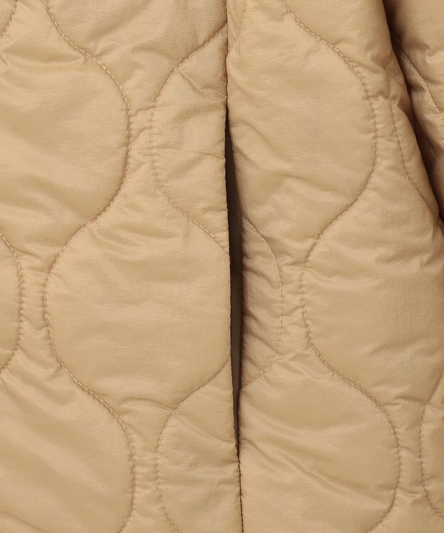 J.PRESS YORK STREET 【WOMEN】ロングキルトリバーシブルコート ベージュ系