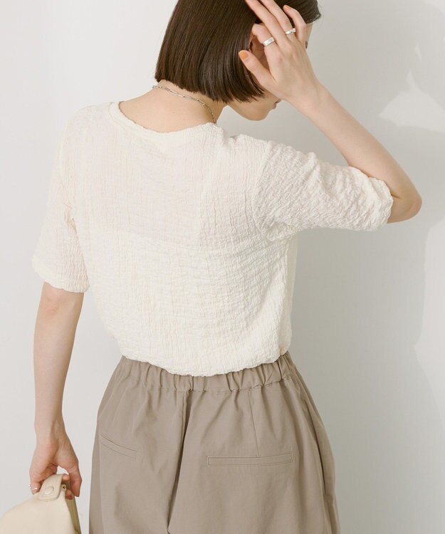 AMERICAN HOLIC ぽこぽこ半袖Tシャツ Ivory