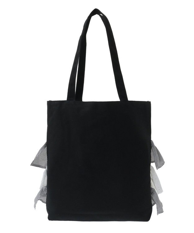 Maison de FLEUR EC限定フロントフリルトートバッグ Black