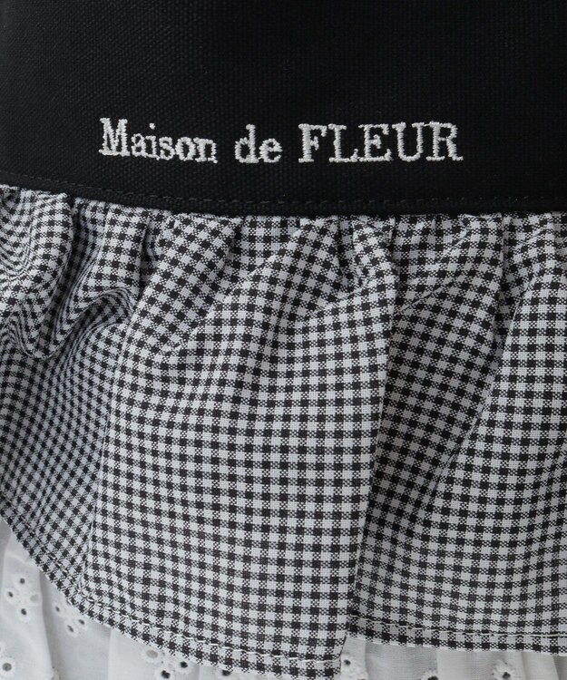 Maison de FLEUR EC限定フロントフリルトートバッグ Black