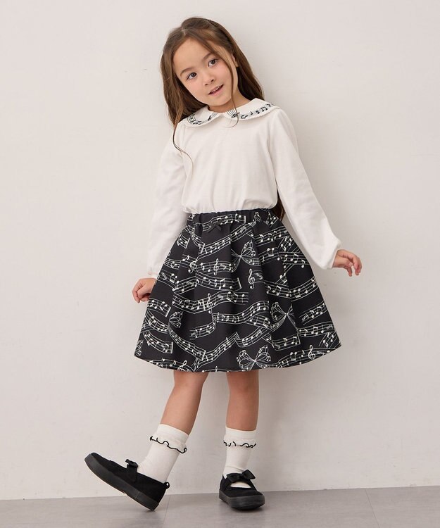 ANY KIDS リボンバレエシューズ ブラック