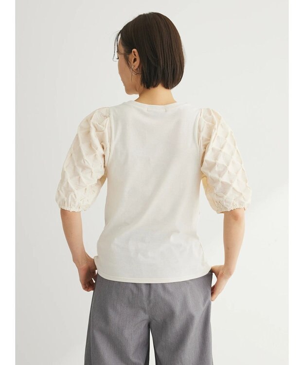 Green Parks ・ＳＵＧＡＲ　ＳＰＯＯＮ　フハクドットスリーブＴＥＥ Ivory