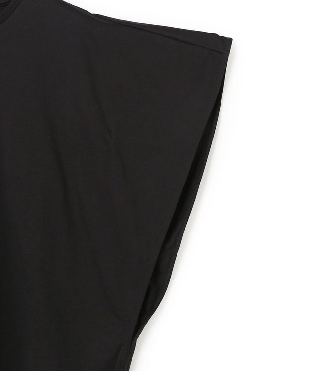 BEIGE， DIOP / スビンコットン ドレープTシャツ Black