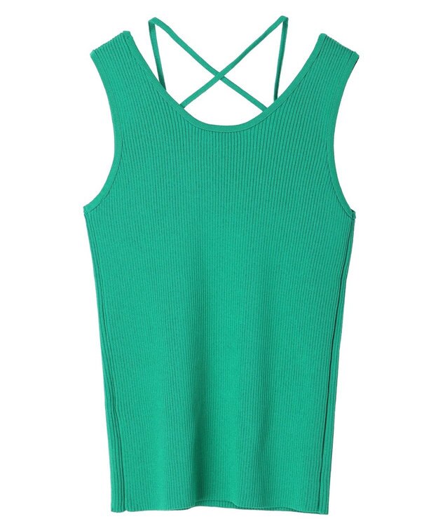 earth music&ecology レイヤリングニットタンクトップ Green