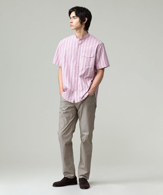 J.PRESS MEN 【ストレッチ】シャンブレーストレッチツイル パンツ カーキ系