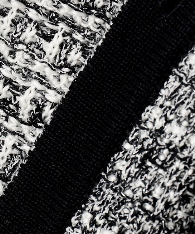 J.PRESS LADIES 【洗える】TWEED KNIT ミドル カーディガン ブラック系5