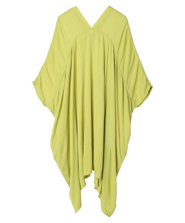 earth music&ecology レーヨンビッグシャツチュニック Lime Green