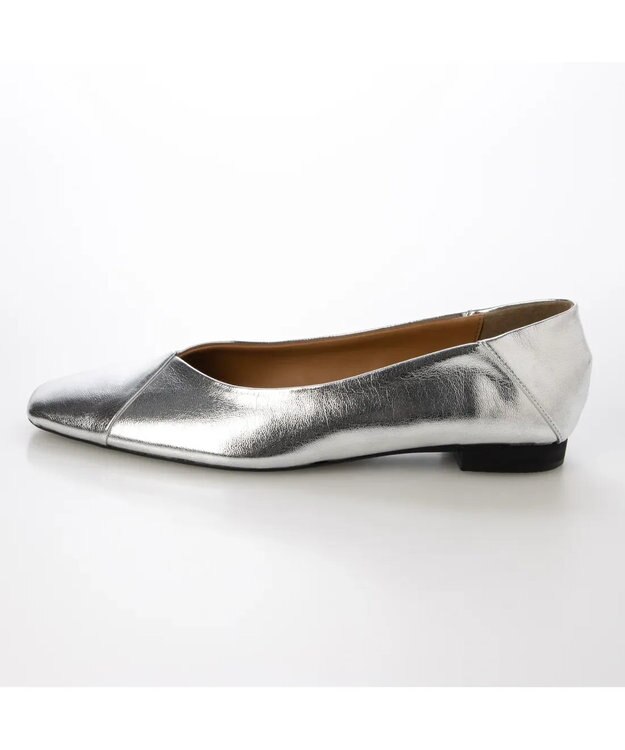 MODE ET JACOMO <carino>スクエアトゥバレエシューズ シルバー