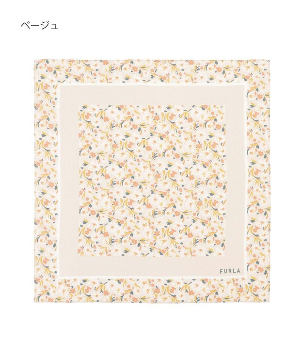 MOONBAT フルラ (FURLA) コットンプチスカーフ 50cm×50cm ベージュ