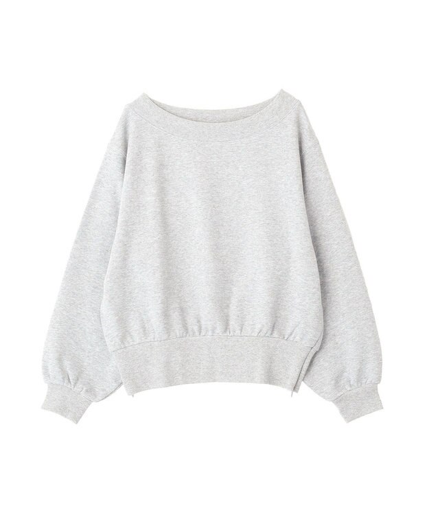 earth music&ecology 裾スリット裏毛プルオーバー Gray Mixture