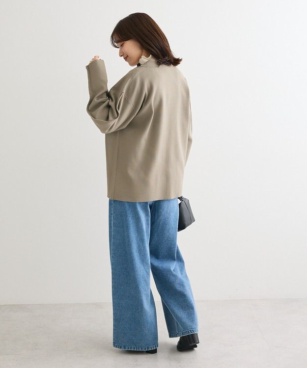 Green Parks ・ＥＬＥＮＣＡＲＥ　ＤＵＥ　ニットシングルジャケット Gray Beige
