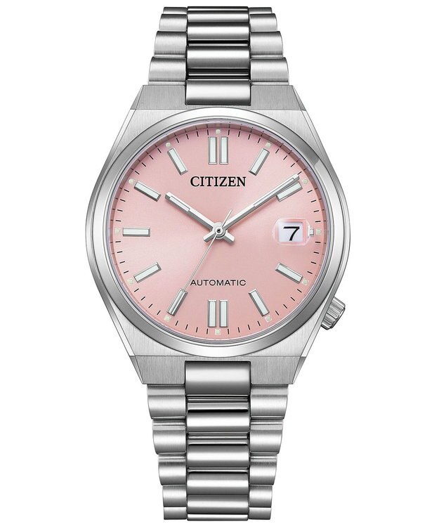 CITIZEN 【TSUYOSA 37mm】はなやかなパステルピンクのメカニカルウオッチ NJ0200-50Z ピンク