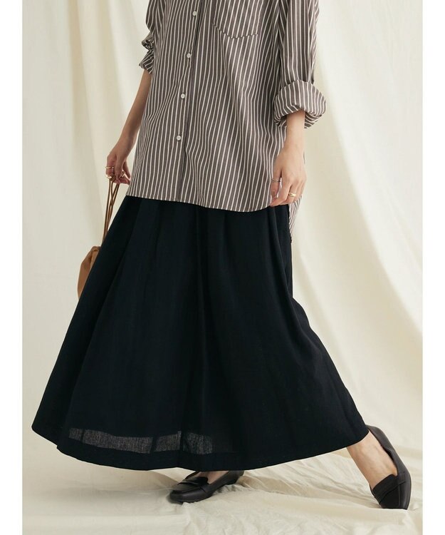 CRAFT STANDARD BOUTIQUE Ｌ／Ｒキャンバススカート Black