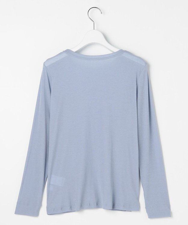 J.PRESS LADIES 【WEB限定】シアーストレッチフライス クルーネック シアー カットソー 【WEB限定】サックス系