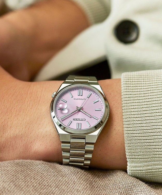 CITIZEN 【TSUYOSA 37mm】はなやかなパステルピンクのメカニカルウオッチ NJ0200-50Z ピンク