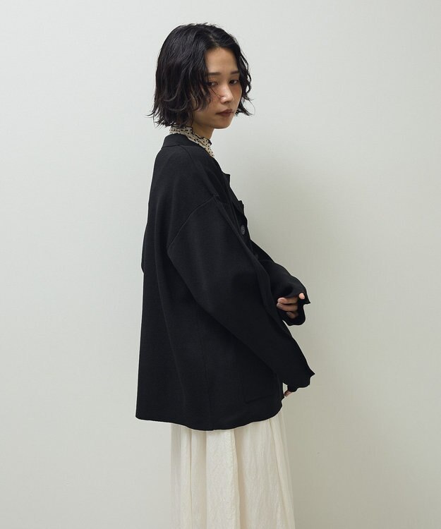 Green Parks ・ＥＬＥＮＣＡＲＥ　ＤＵＥ　ニットシングルジャケット Black