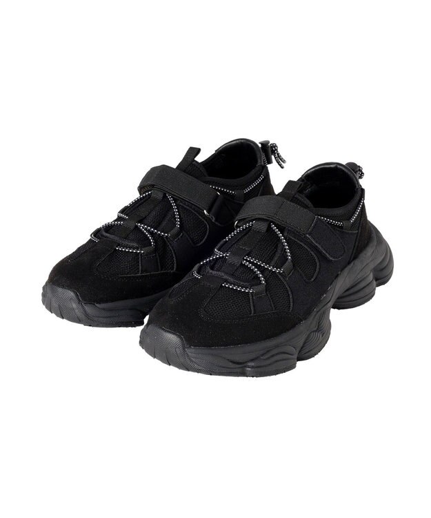 earth music&ecology ドローコードスニーカー Black