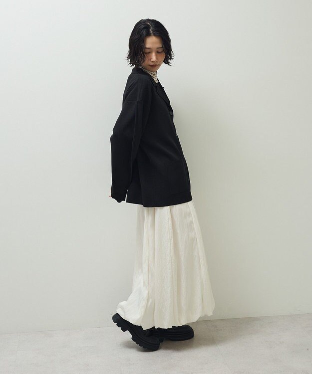 Green Parks ・ＥＬＥＮＣＡＲＥ　ＤＵＥ　ニットシングルジャケット Black