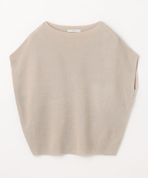 ANY L 【洗濯機可能/アンチピリング/UVケア】アクリルガーターコクーンニット サンドベージュ