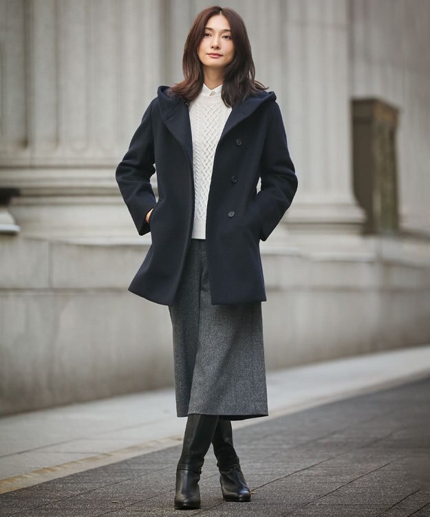 J.PRESS LADIES パールボタン デコカラー 付け襟 ホワイト系