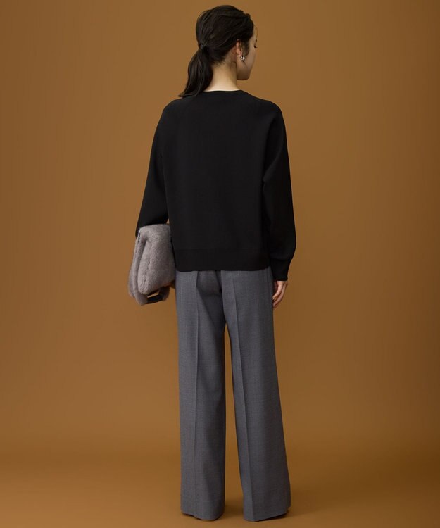 自由区 S ジャカードコンビ プルオーバー ブラック