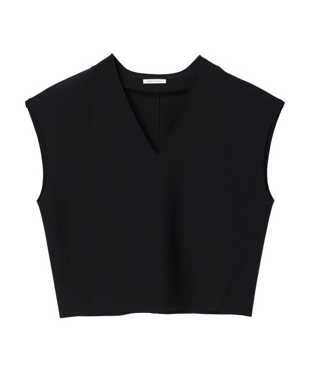 AMERICAN HOLIC クレープジョーゼットＶネックベスト Black
