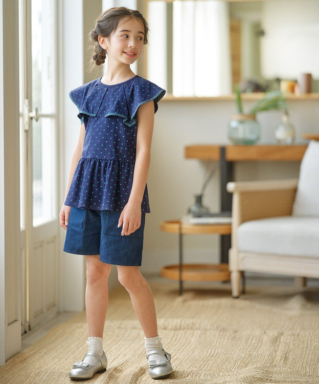 組曲 KIDS 【110-140㎝】デニム ショートパンツ インディゴ系