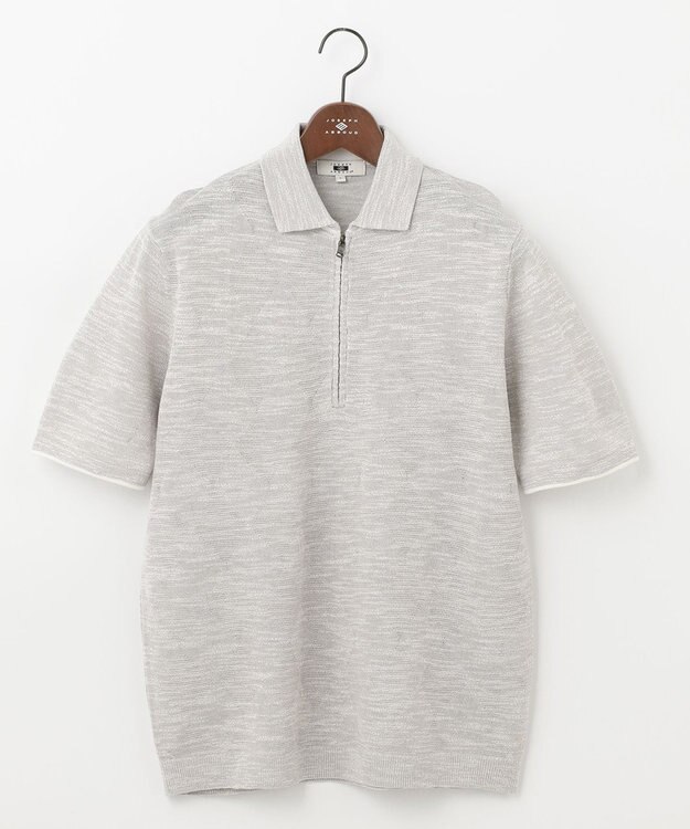 JOSEPH ABBOUD 【サスティナブル】スラブギマ ポロシャツ ライトグレー系