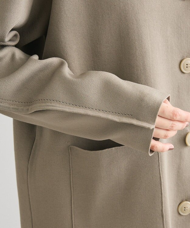 Green Parks ・ＥＬＥＮＣＡＲＥ　ＤＵＥ　ニットシングルジャケット Gray Beige