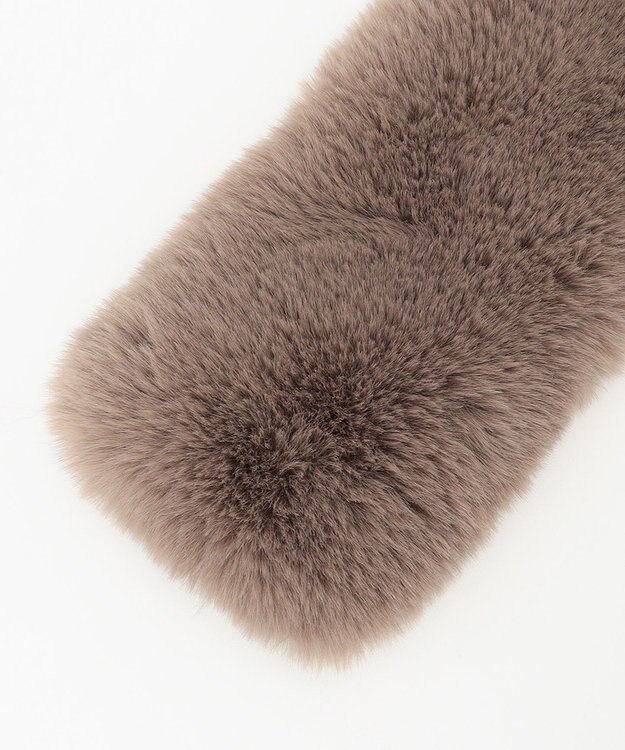 自由区 リバーシブルフェイクファーティペット ブラウン系