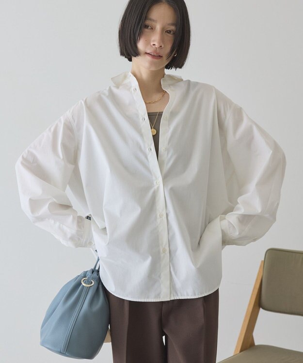 AMERICAN HOLIC 【花粉防止】【イージーケア】ベーシックシャツ Off White