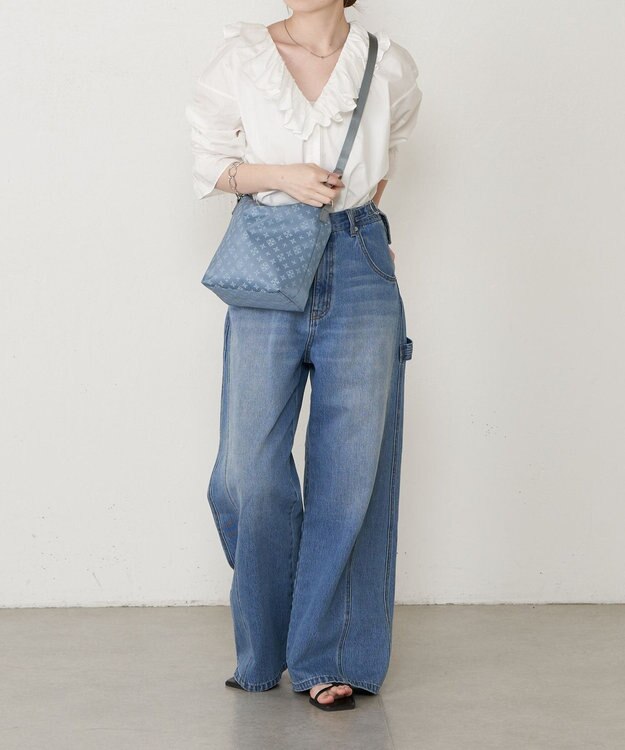 russet スタンダードミニショルダーバッグ <ナイロンジャガード>(CE-1627) DustyBlue