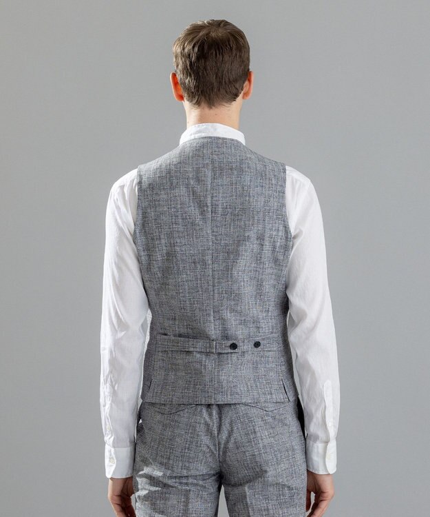 JOSEPH HOMME クールドッツストレッチ　ジレ ライトグレー系