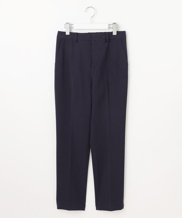 J.PRESS LADIES L 【洗える】T/Rアルガンシルク テーパード パンツ ネイビー系