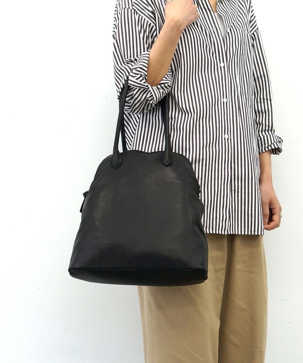 FOLNA RD ソフトレザーブガッティボストンバッグL-SIZE ブラック