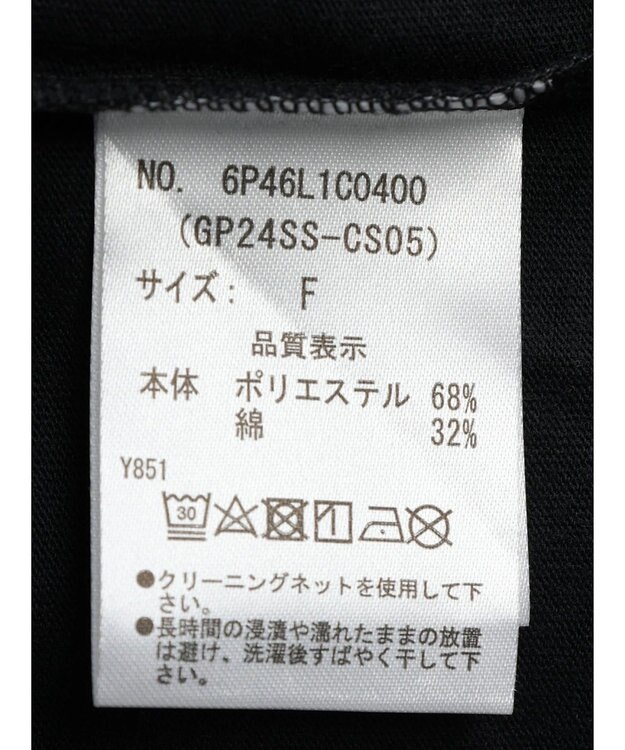 Green Parks ・ＤｏｕｂｌｅＦｌａｇｓ　フリルショルダープリントＴＥＥ Black