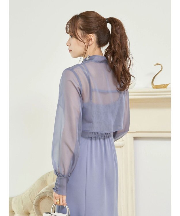 earth music&ecology ＳＥＴ２点シアーボレロ＋キャミワンピース Blue