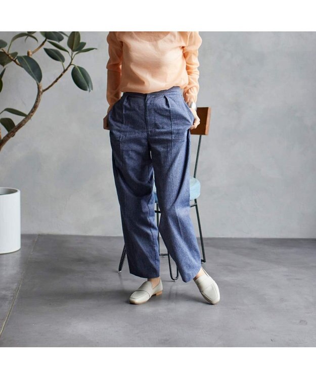 ing <ing>【WEB限定】レザーベルトローファー ライトグレー