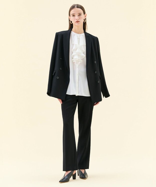 BEIGE， 【洗える】ALAINA / ダブルジャケット Black